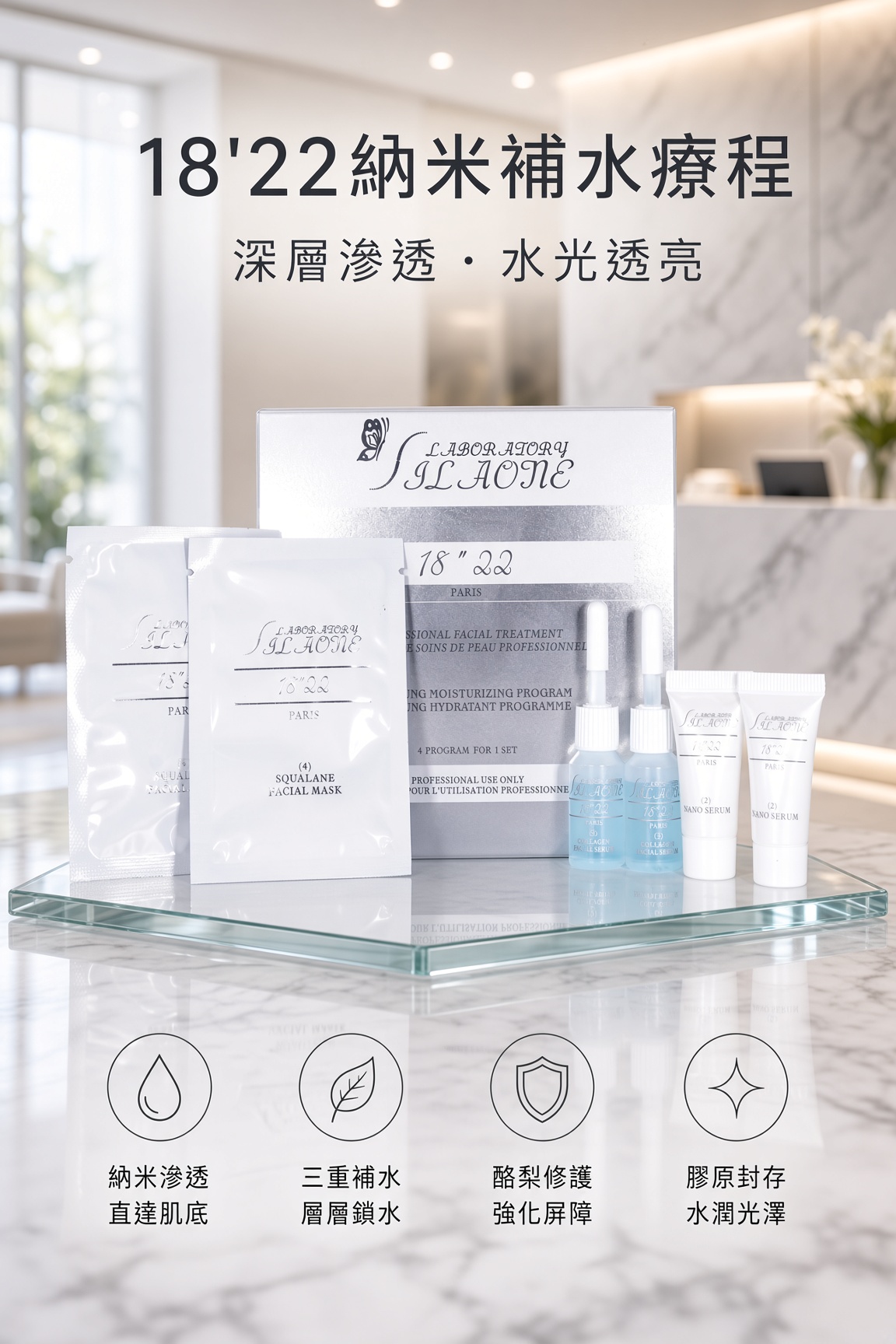 NANO BIO-YOUNG Moisture Treatment —— 90% Absorption · Glass Skin Achieved